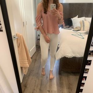 Pink Off the shoulder tank top from pacsun